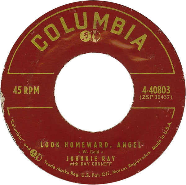 Johnnie Ray With Ray Conniff : You Don’t Owe Me A Thing / Look Homeward, Angel (7", Single, Styrene, Bri)