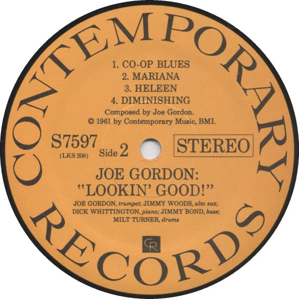 Joe Gordon : Lookin' Good (LP, Album, RE)