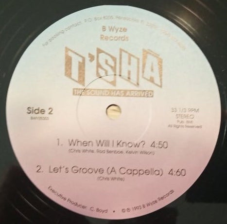 T'SHA The Sound Has Arrived : Let's Groove / When Will I Know? (12", Maxi)