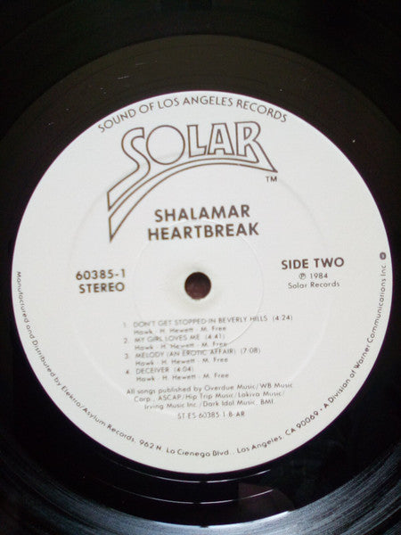 Shalamar : Heartbreak (LP, Album, AR )