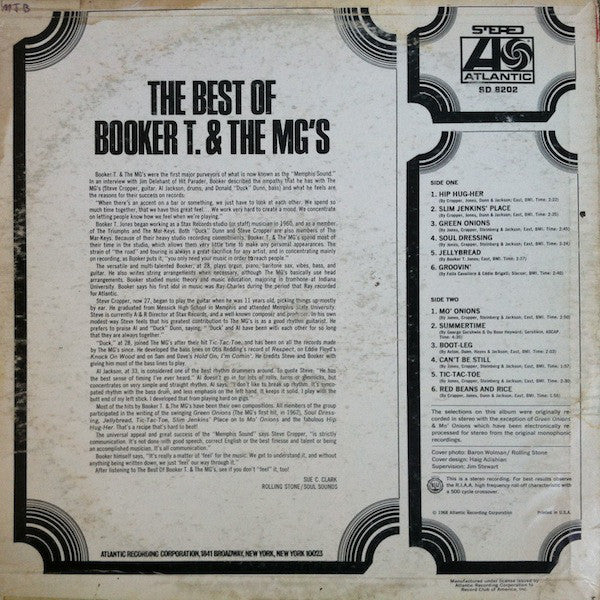 Booker T & The MG's : The Best Of Booker T. & The MG's (LP, Comp, Club, Pre)