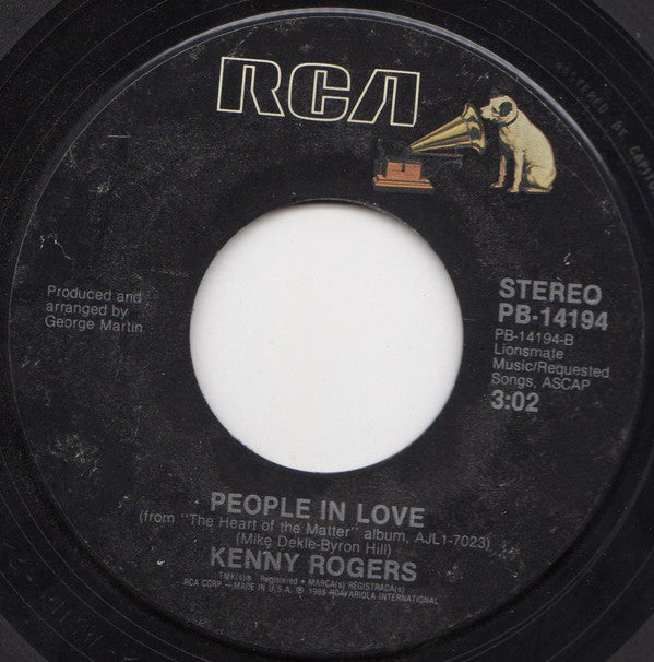 Kenny Rogers : Morning Desire / People In Love (7", Single, Styrene, Pic)
