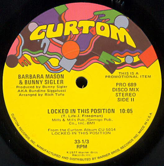 Barbara Mason & Bunny Sigler : Love Song / Locked In This Position (12", Promo)