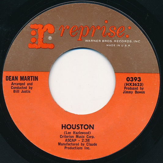 Dean Martin : Houston (7", Single, Styrene, Pit)