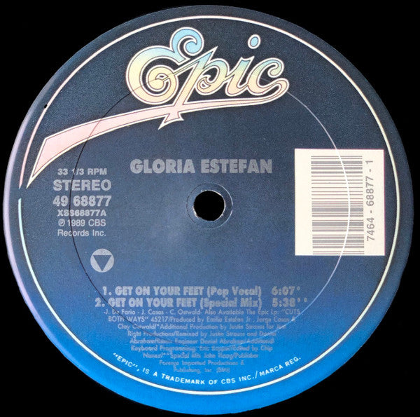 Gloria Estefan : Get On Your Feet (Special 12” Mixes) (12", Single)