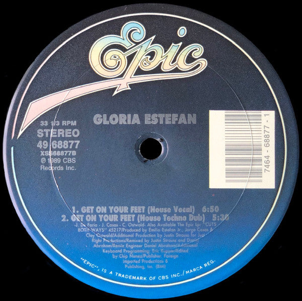 Gloria Estefan : Get On Your Feet (Special 12” Mixes) (12", Single)