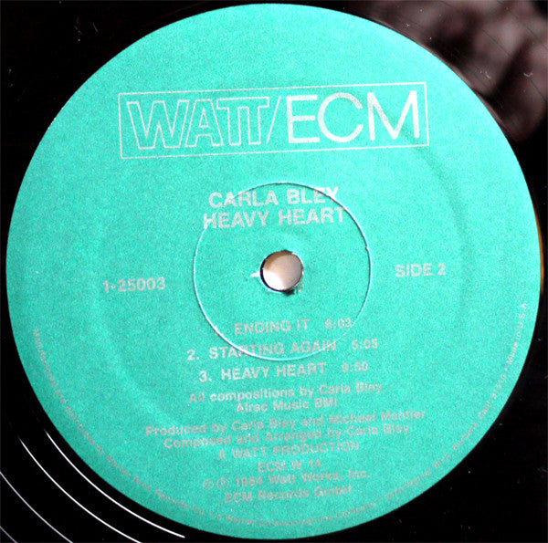 Carla Bley : Heavy Heart (LP, Album)