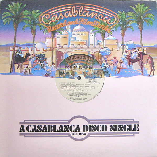 Donna Summer : I Feel Love / Theme From The Deep (Down, Deep Inside) (12", S/Sided, Pit)