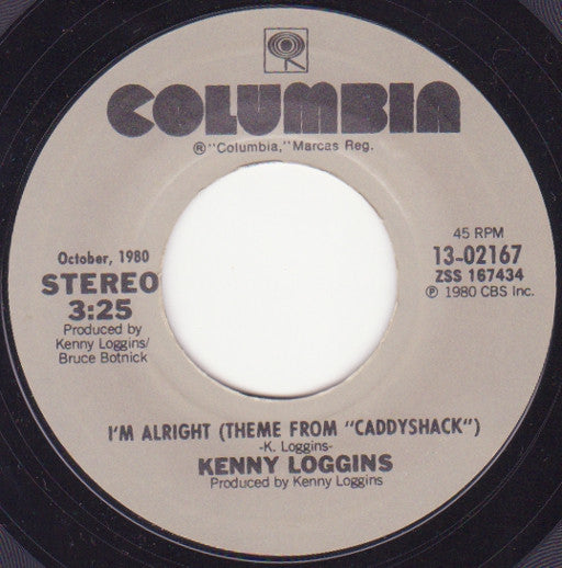 Kenny Loggins : This Is It / I'm Alright (Theme From "Caddyshack") (7", Single, RE)