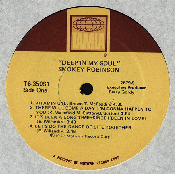 Smokey Robinson : Deep In My Soul (LP, Album)