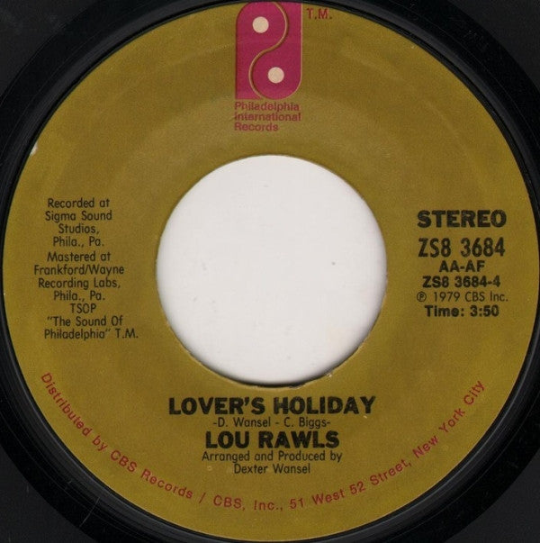 Lou Rawls : Let Me Be Good To You (7", Ter)