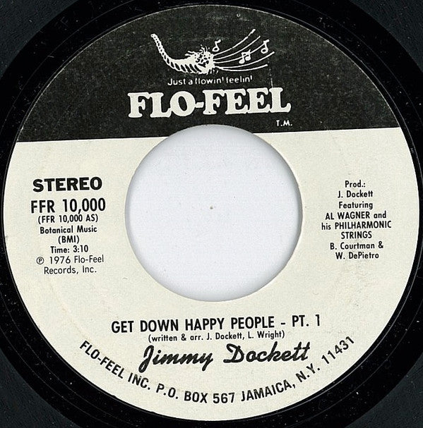 Jimmy Dockett : Get Down Happy People (7", Promo, Styrene)