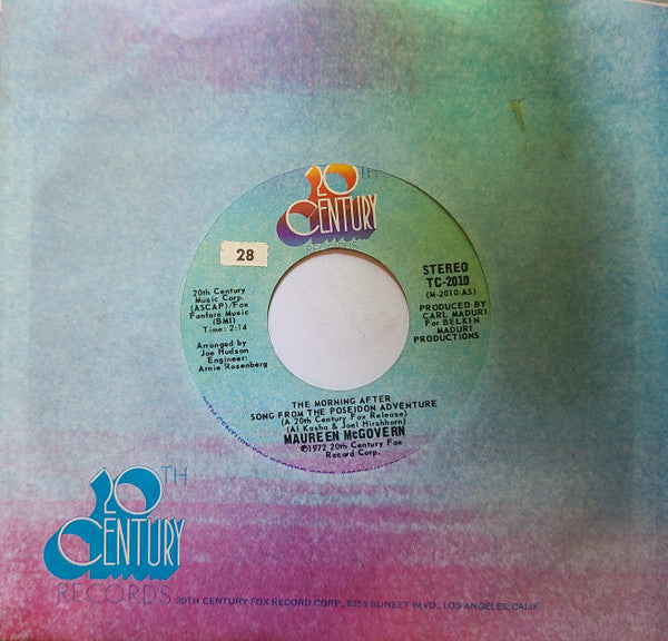 Maureen McGovern : The Morning After (7", Single, Styrene, Ter)