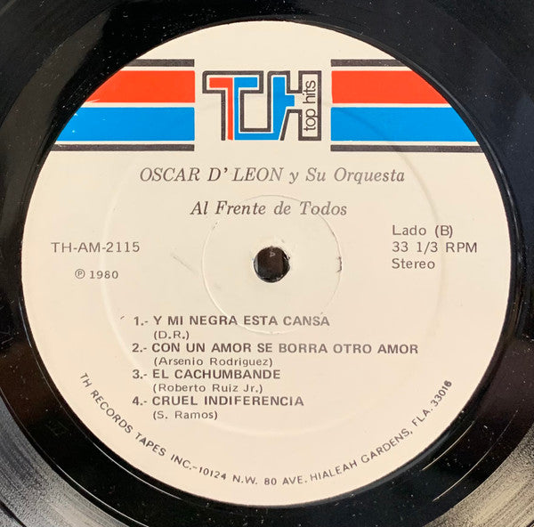 Oscar D'Leon Y Su Orquesta* : Al Frente De Todos (LP)