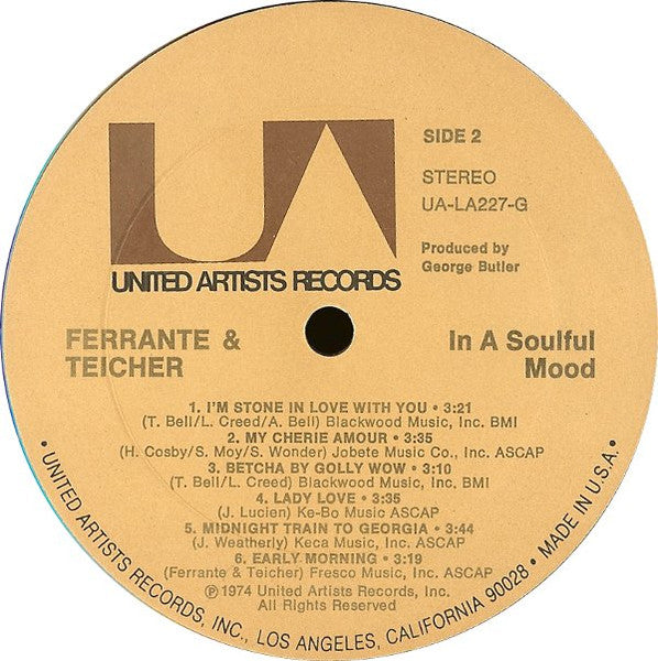 Ferrante & Teicher : In A Soulful Mood (LP, Album, Tex)