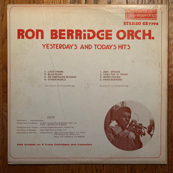 Ron Berridge Orch.* : Yesterday's And Today's Hits (LP, Album)