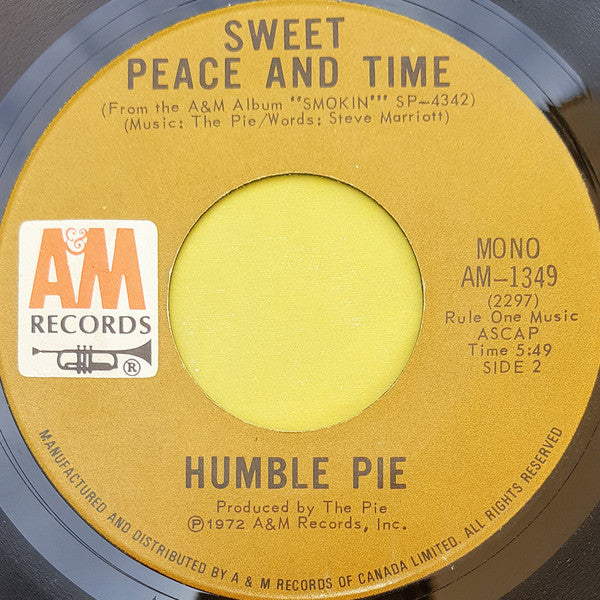 Humble Pie : Hot 'N' Nasty / Sweet Peace And Time (7", Single, Mono)