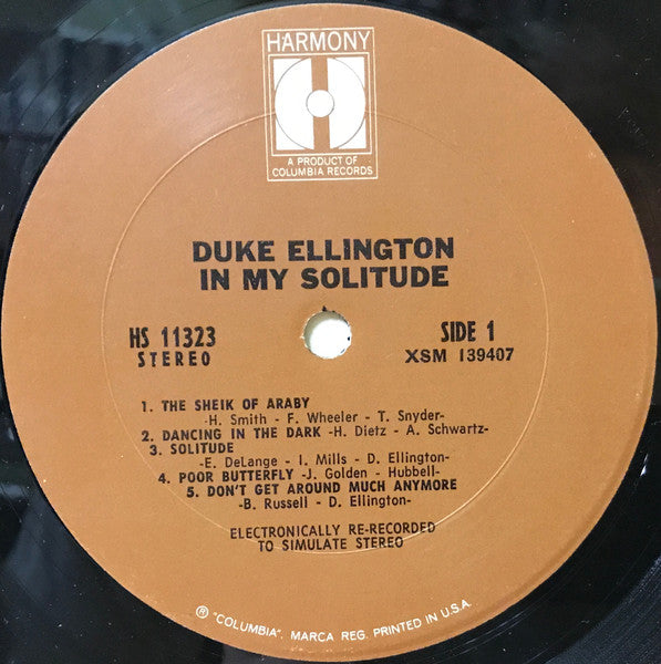 Duke Ellington : In My Solitude (LP, Album, Comp, Pit)