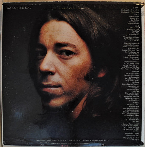 Boz Scaggs & Band : Boz Scaggs & Band (LP, Album, Pit)