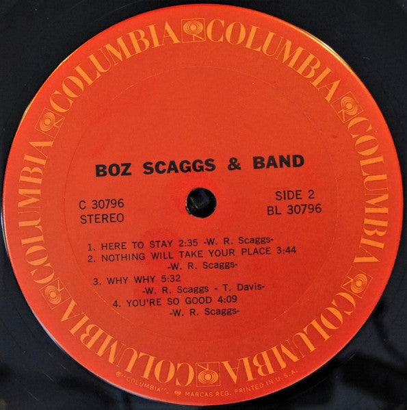 Boz Scaggs & Band : Boz Scaggs & Band (LP, Album, Pit)