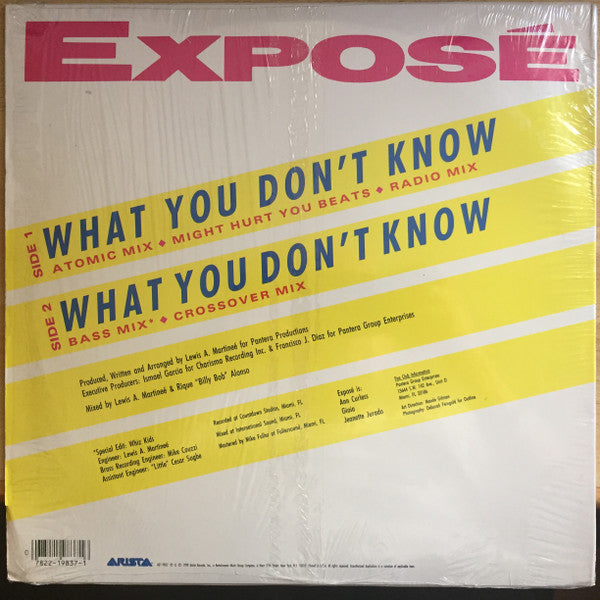 Exposé : What You Don't Know (12")