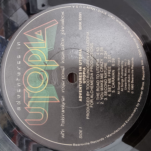 Utopia (5) : Adventures In Utopia (LP, Album, Promo, Ga)