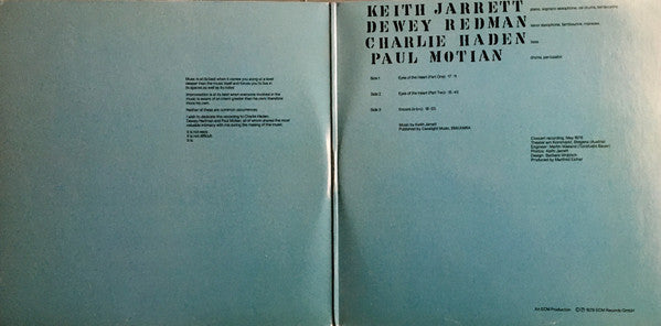 Keith Jarrett : Eyes Of The Heart (LP, Album + LP, S/Sided + Album)