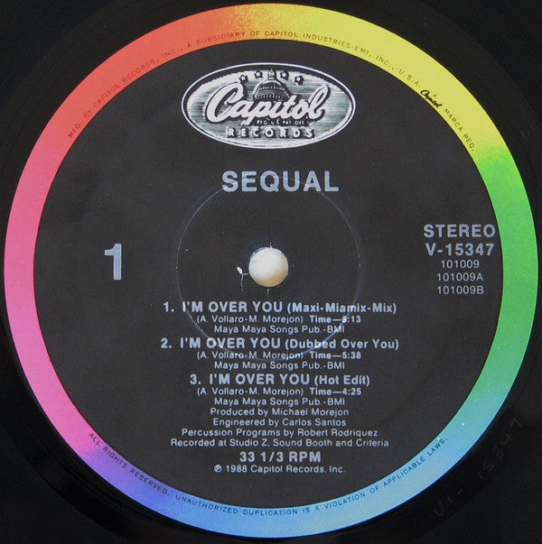 Sequal : I'm Over You (12", Single, SRC)