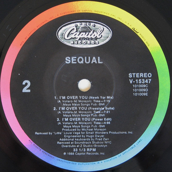 Sequal : I'm Over You (12", Single, SRC)
