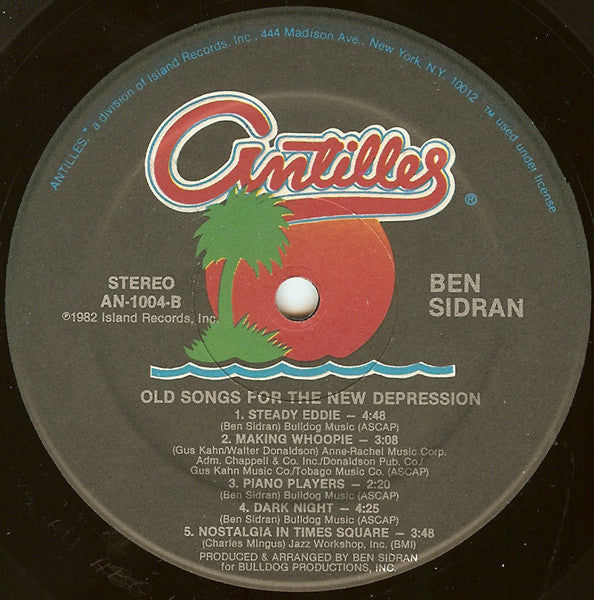 Ben Sidran : Old Songs For The New Depression (LP, Album, Hau)