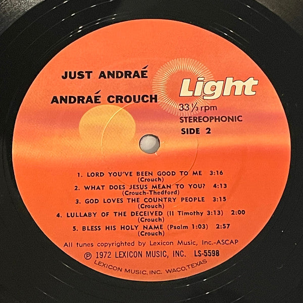 Andraé Crouch : Just Andraé (LP, RE)