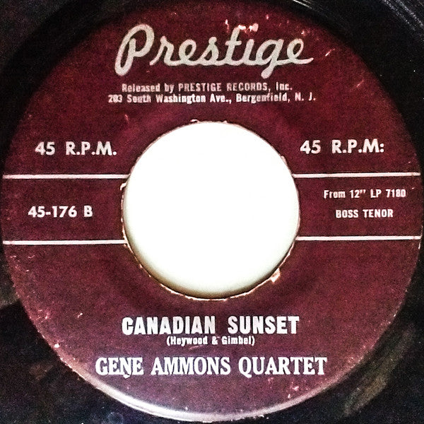 Gene Ammons Quartet : Hittin' The Jug / Canadian Sunset (7")