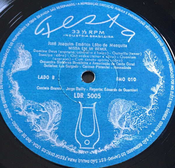 José Joaquim Emérico Lobo De Mesquita*, Orquestra Sinfônica Brasileira : Missa Em Mi Bemol (LP, Album)