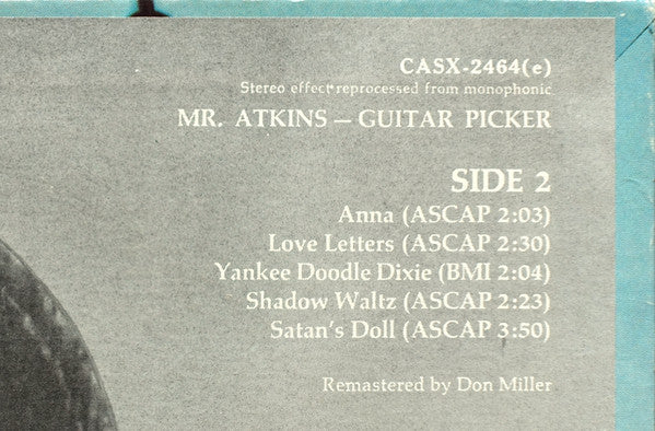 Chet Atkins : Mr. Atkins - Guitar Picker (LP, Comp, RE, RM, Roc)