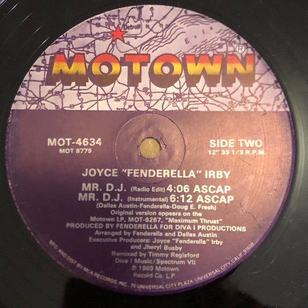 Joyce "Fenderella" Irby : Mr. D.J. (12", Single, Glo)