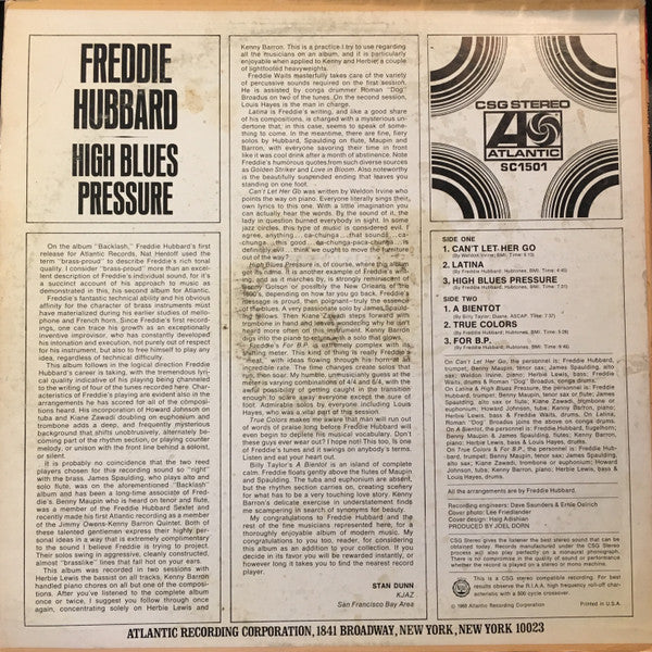 Freddie Hubbard : High Blues Pressure (LP, Album, MO )