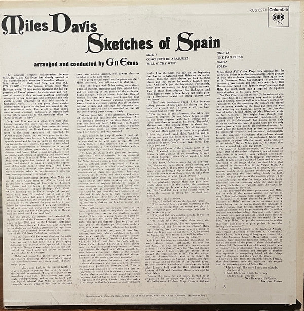 Miles Davis : Sketches Of Spain (LP, Album, RE, Ter)
