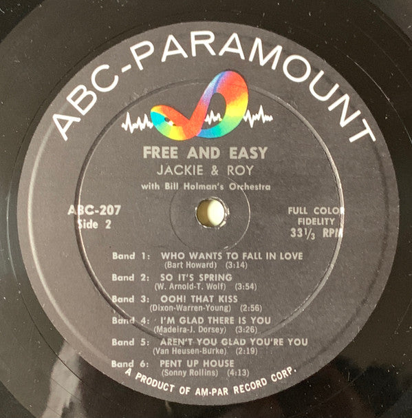 Jackie And Roy* With Bill Holman's Orchestra* : Free And Easy! (LP, Album, Mono)