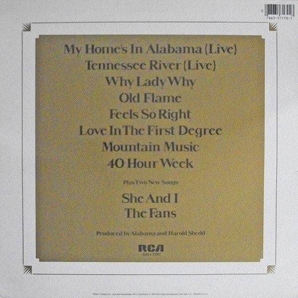 Alabama : Alabama Greatest Hits (LP, Comp, Ind)