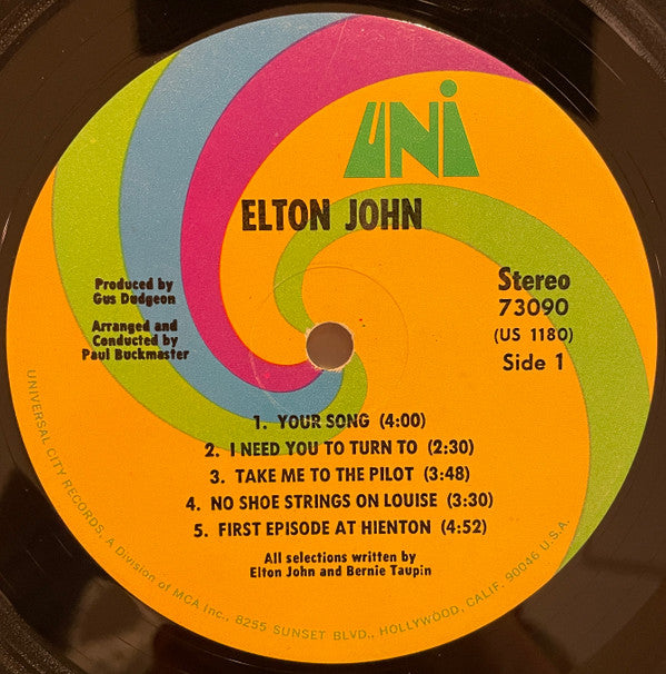 Elton John : Elton John (LP, Album, Mon)
