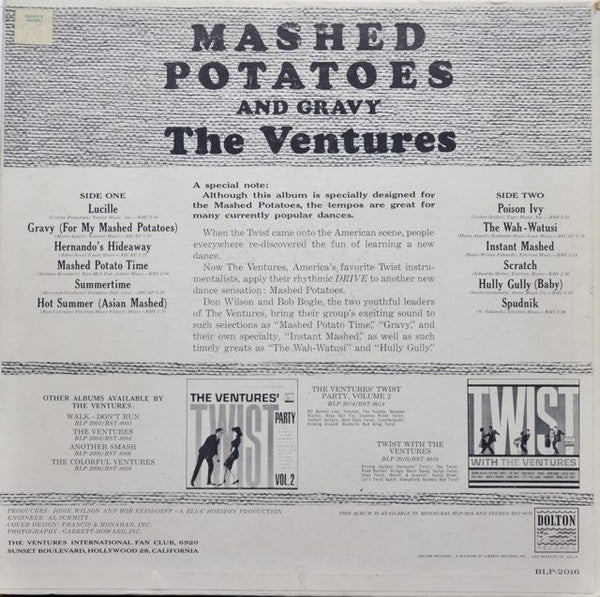 The Ventures : Mashed Potatoes And Gravy (LP, Mono)