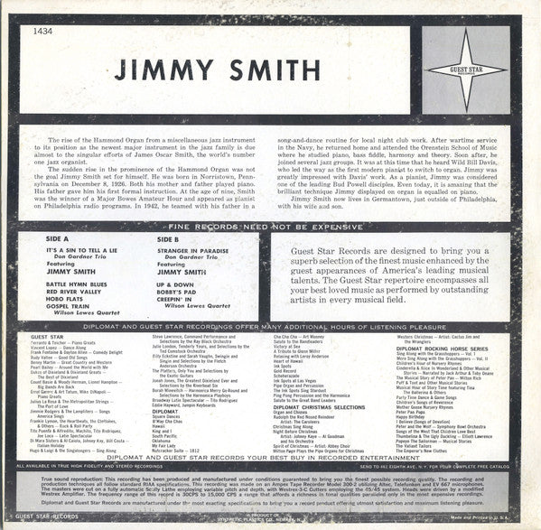 Don Gardner Trio Featuring Jimmy Smith And The Wilson Lewes Quartet : Jimmy Smith (LP, Mono)