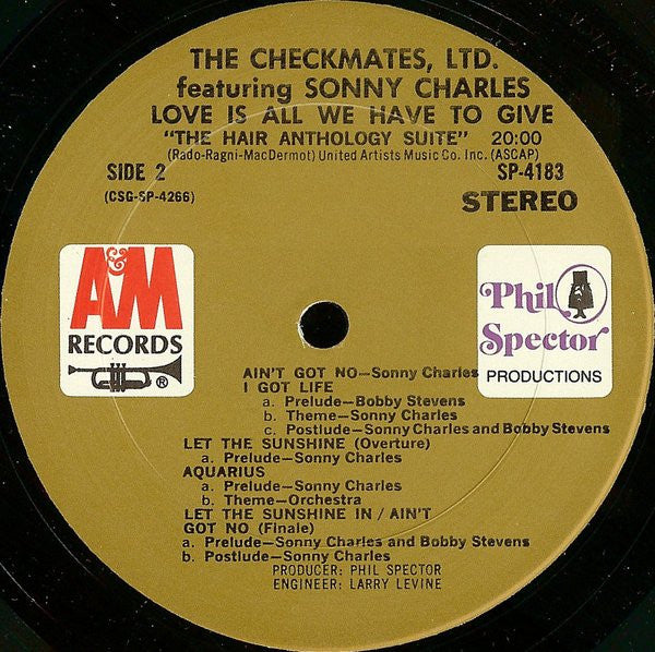 The Checkmates Ltd. : Love Is All We Have To Give (LP, Album, Pit)
