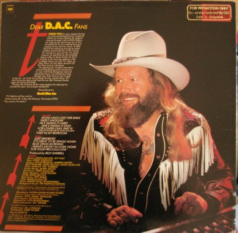 David Allan Coe : Just Divorced (LP, Album)
