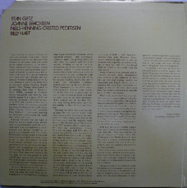 Stan Getz Quartet : Stan Getz Gold ..." Happy 50th Stan" - A Celebration, Live At Montmartre (2xLP, Album)