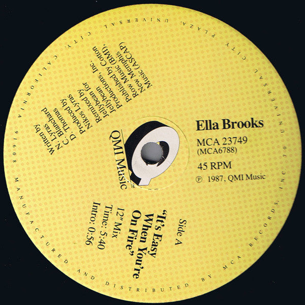 Ella Brooks : It's Easy When You're On Fire (12")