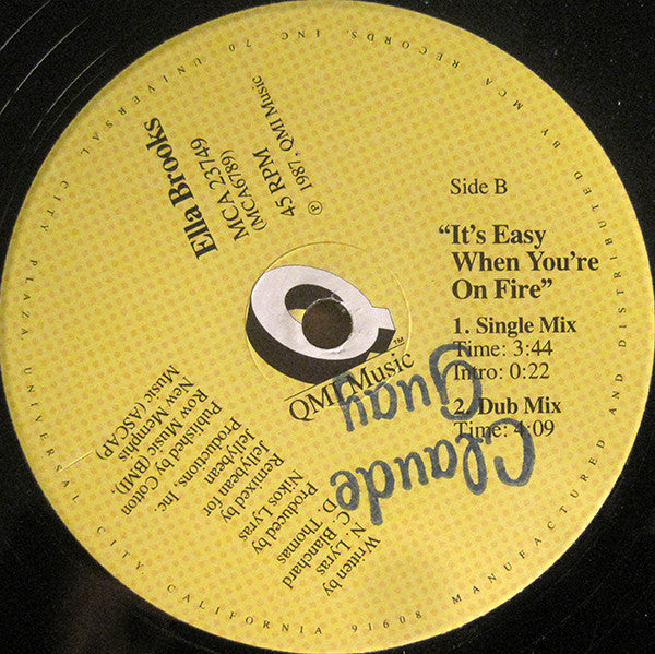 Ella Brooks : It's Easy When You're On Fire (12")