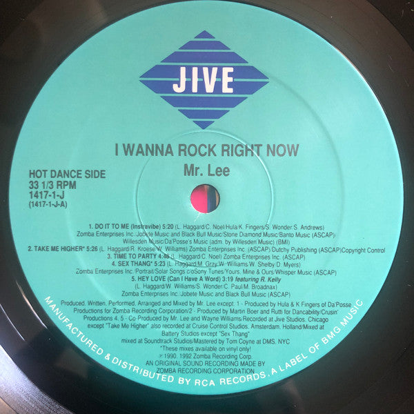 Mr. Lee : I Wanna Rock Right Now (LP, Album)