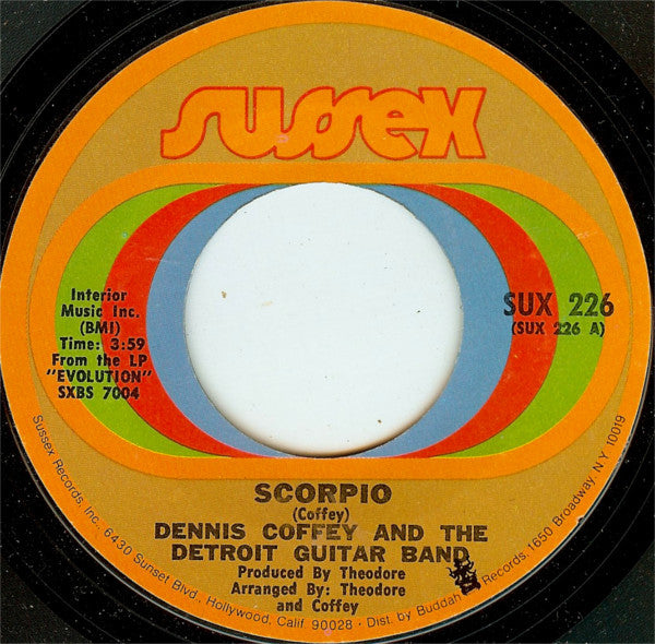 Dennis Coffey And The Detroit Guitar Band : Scorpio (7", Single, Styrene, Pit)