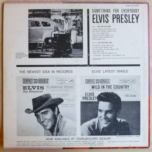 Elvis* : Something For Everybody (LP, Album, Mono, Ind)